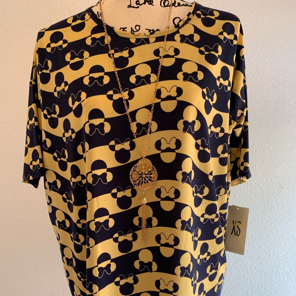 NWT golden/navy NWT Disney Irma XS tunic length
